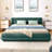 Queen Size Upholstered Bed Frame With Thick Fabric-144346979-144346978
