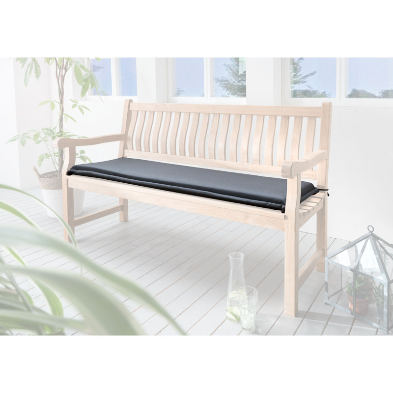 Polster für Gartenbank, Grey, 5cm H x 130cm W x 45cm D