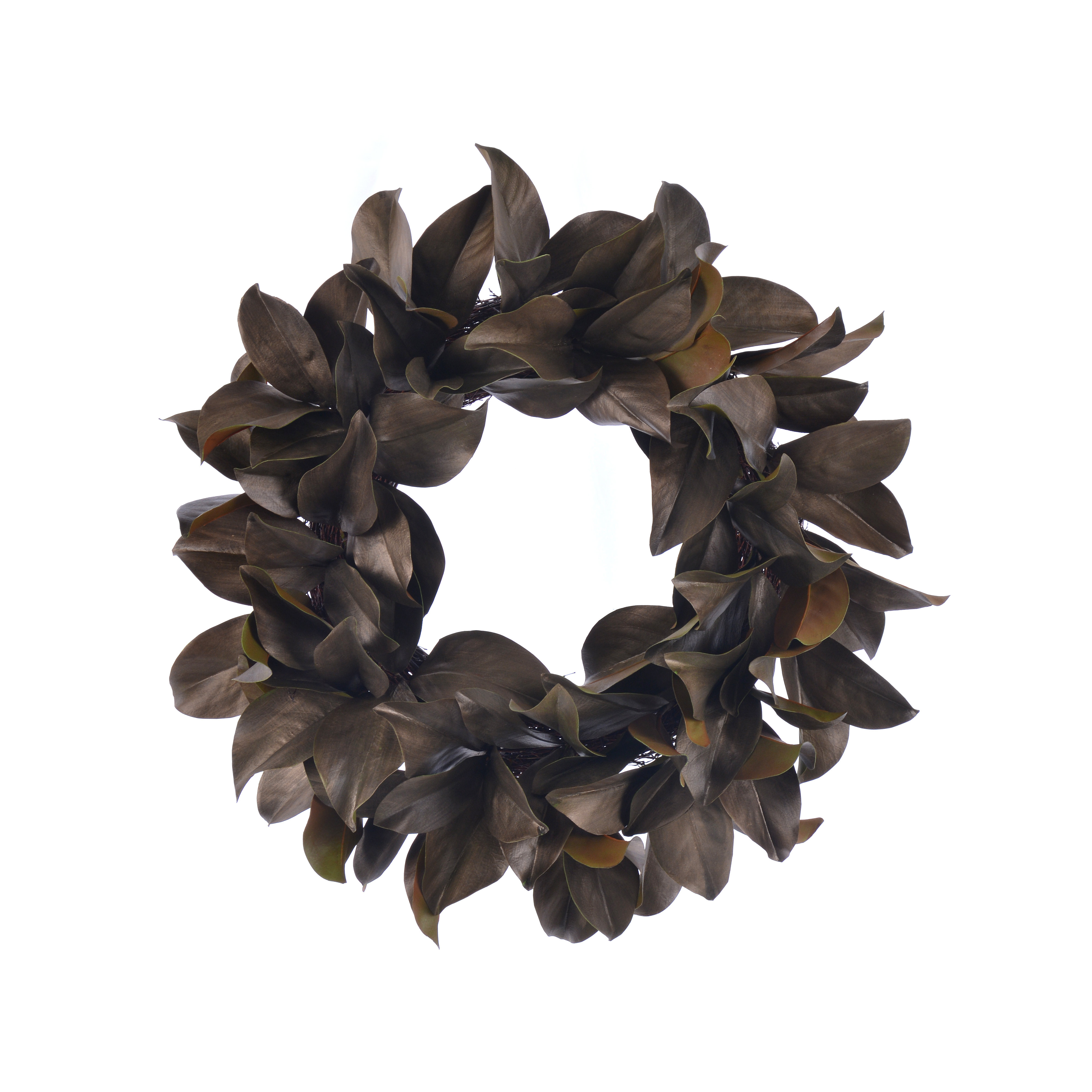 Primrue Fall Magnolia Polyester Wreath | Wayfair
