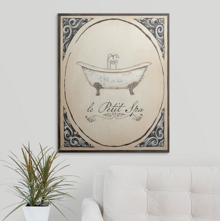 « le petit spa i » par reproduction d’impression sur image Emily Adams, H 30 po x l 24 po x P 1,5 po, Toile