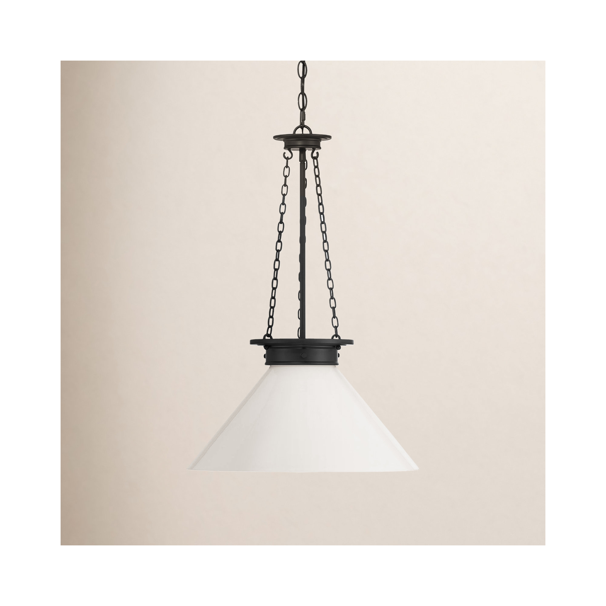 Tweedy 1 - Light Black Single Pendant, Black