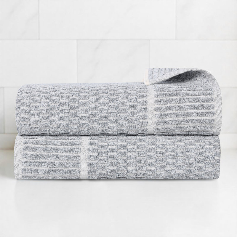 Serviettes de bain Juno, Bleu denim, Serviette de bain - paquet de 2
