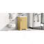 Meuble-lavabo de 20 po avec lavabo, armoire de salle de bain avec porte à fermeture douce, support de rangement et tablette réglable, bois naturel