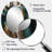 Gold And Green Marbled Euphoria I - Gold Modern Oval Wall Mirror-2062341491