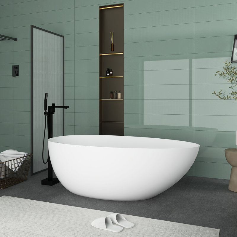 x Freestanding Soaking Plastic / Acrylic Bathtub