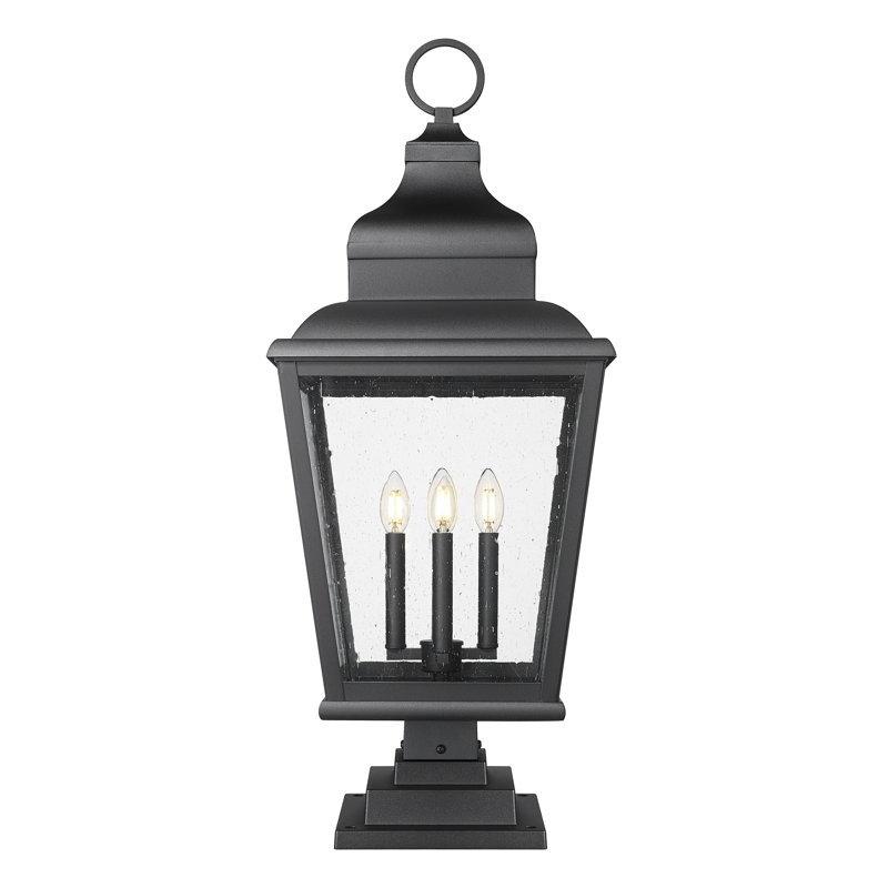 Raphael 35 inch Sand Black 4 Light Outdoor Pier Mounted Fixture