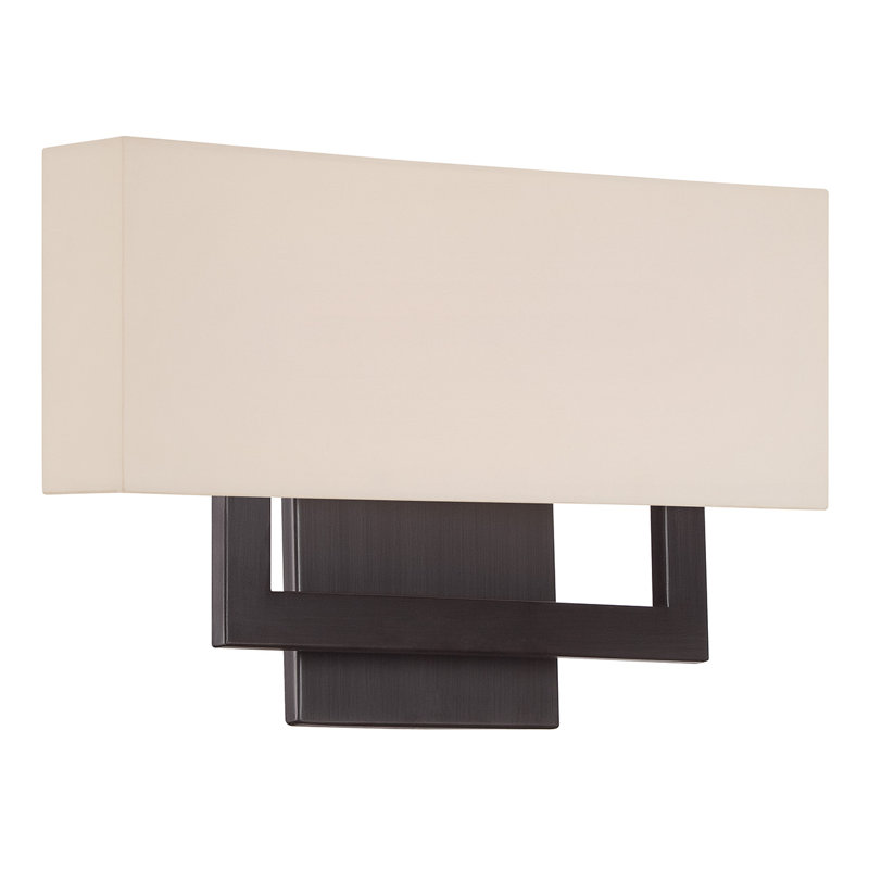 Manhattan 1 - Light Flush Mounted Sconce, Brushed Bronze