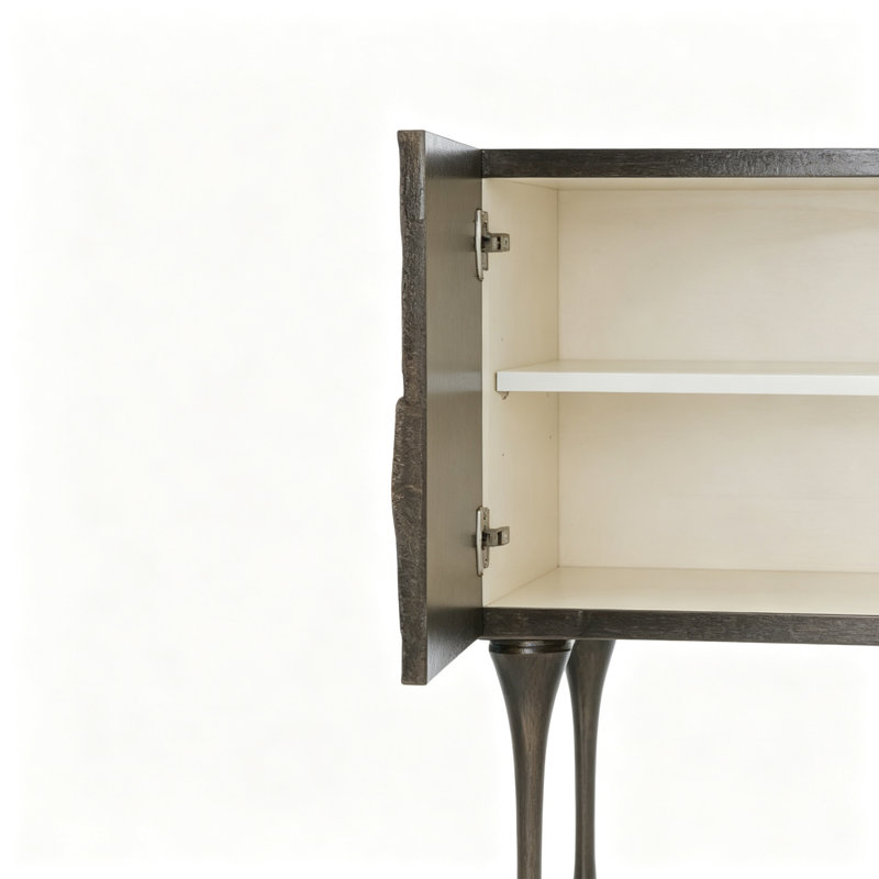 Buffet rétro en bois gris patiné rétro