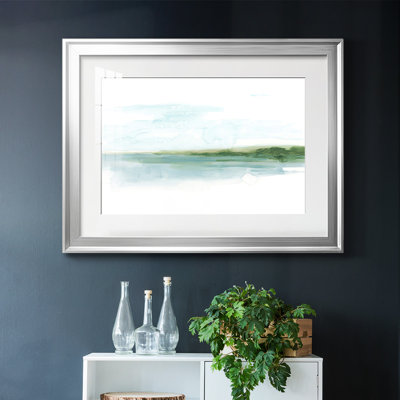 Green Ribbon Coast I-FramedFramed Print W biseauté mat et verre