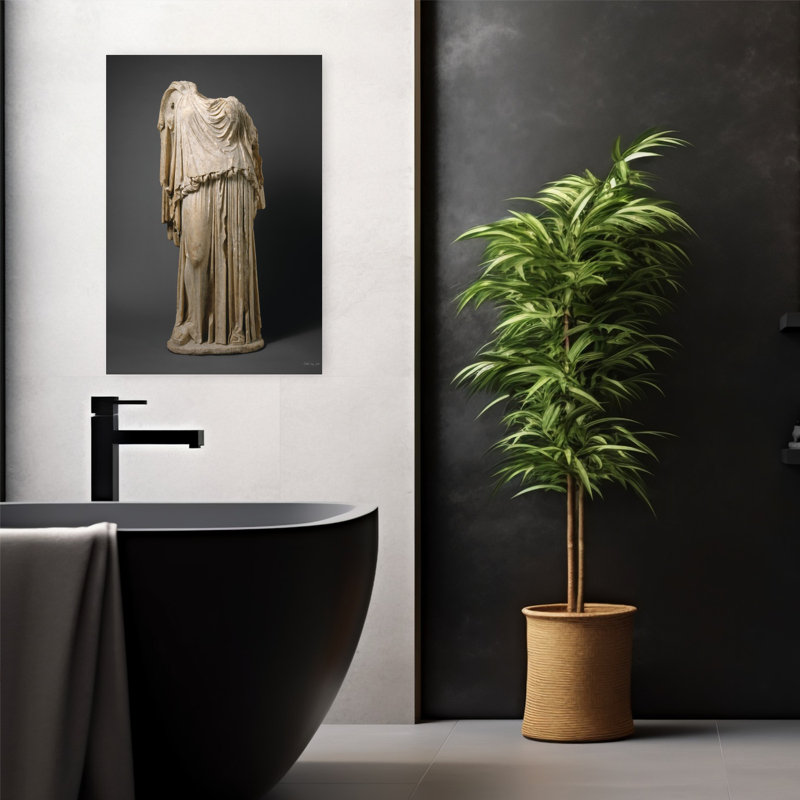 Statue romaine, architecture contemporaine, art, H 24 po x l 16 po