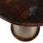 Table d'appoint moderne en métal avec plateau en pierre et base conique, idéale pour un coin lecture - Table d'appoint contemporaine au profil étroit pour le salon - 63,5 cm, couleur or et beige