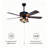 52" Tiffany-Style Ceiling Fan with Light, 5-Blade Reversible Motor, Remote Control, Stained Glass Chandelier Fan for Living Room, Bedroom