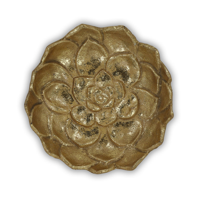 Figurine Weyer Lotus, H 1,5 po x l 6,25 po x P 6,25 po