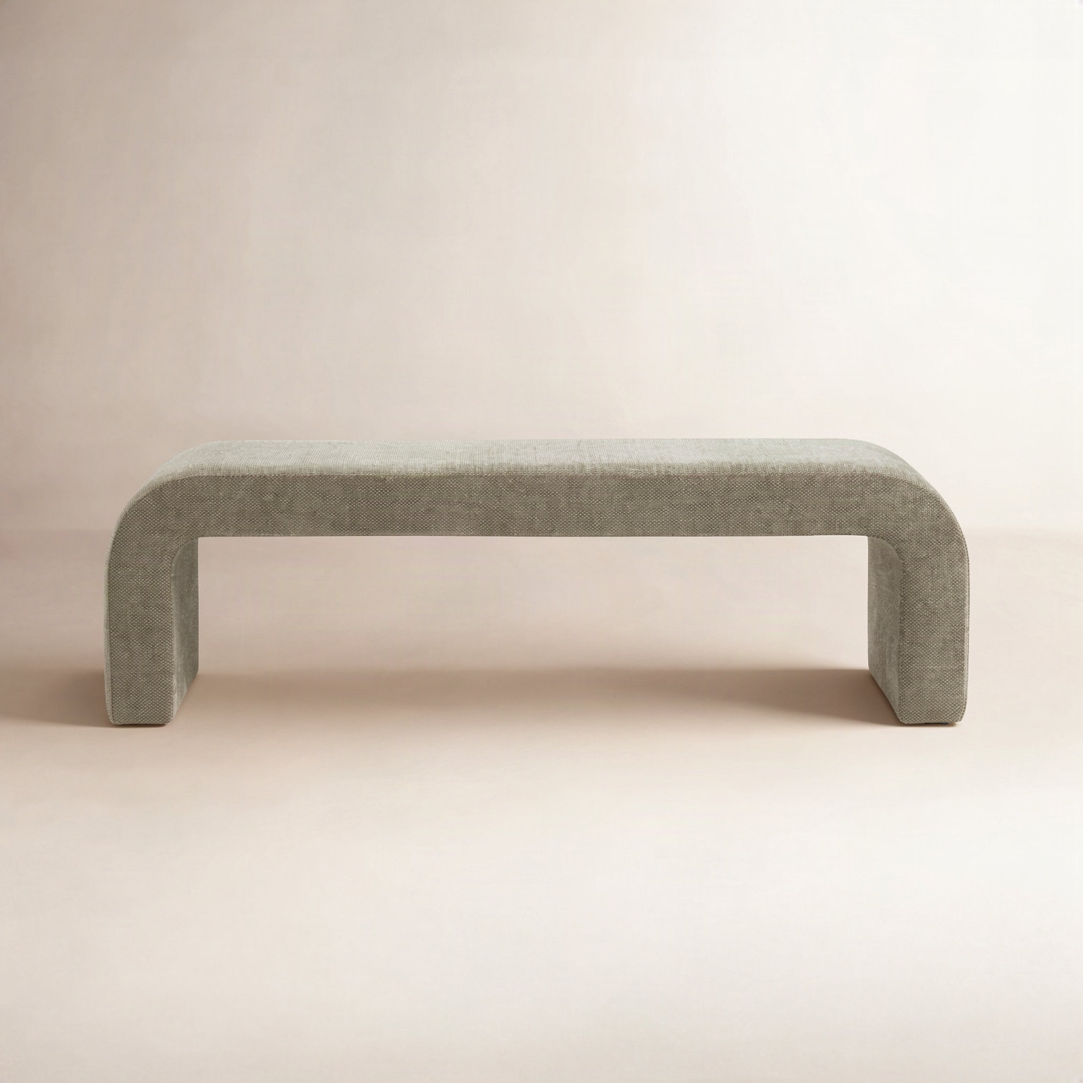 Daine 62" Linen Bedroom Bench, Brown Chenille