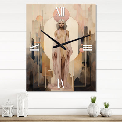 Art Nouveau Free Spirit Grace - Woman Avant-Garde Wall Clock