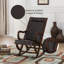 Chaise berçante en cuir synthétique et espresso Triton