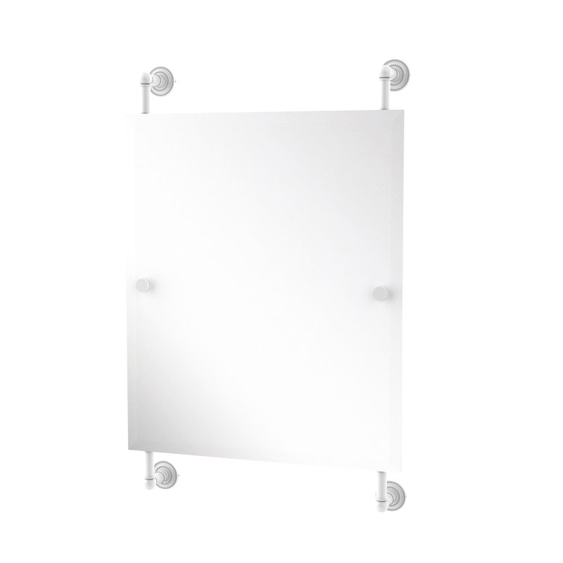 Marchmont Wall Mirror, 32" H x 21" W, Matte White