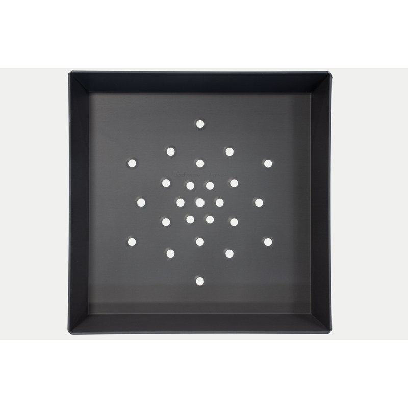 12" Square Dark Aluminum Perforated Deep Dish Pizza Pan