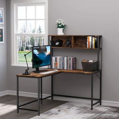 Aleasa L-Shaped Steel Executive Desk