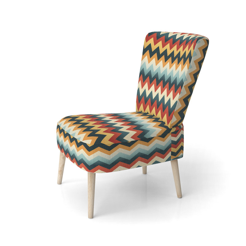 Chaise d'appoint large 27,5 po Roussel, Mélange de polyester multicolore