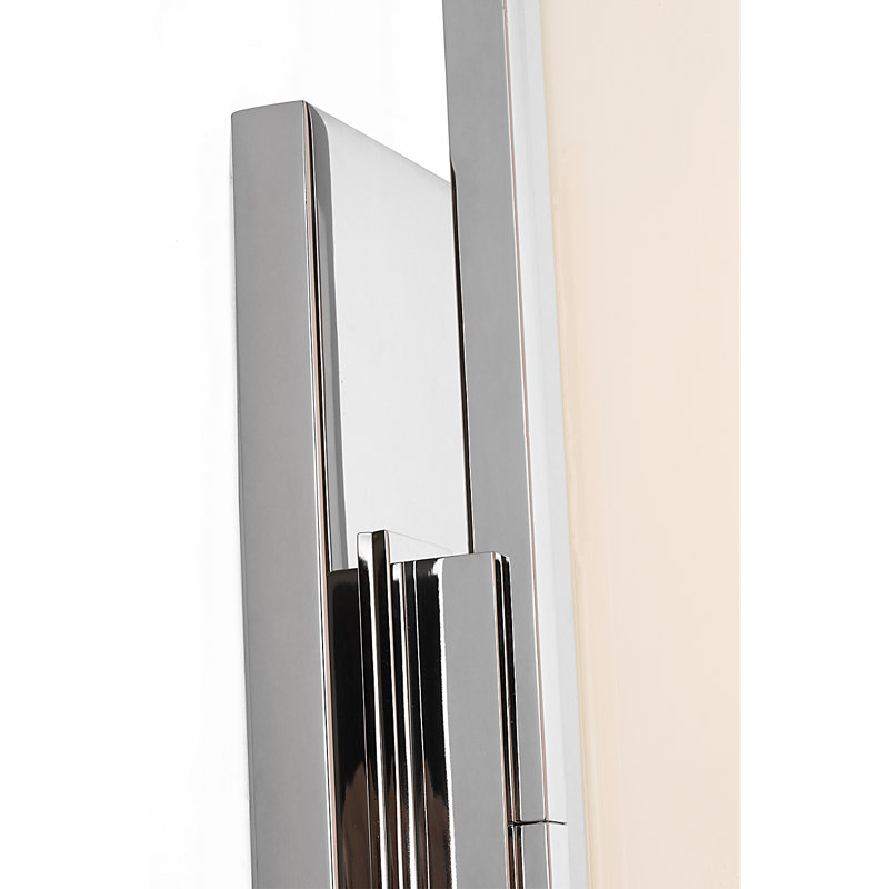Ian K. Fowler 1 - Light LED Armed Sconce, Polished Nickel, 28" H x 3" W x 5" D