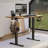 Electric Height Adjustable Standing Desk with Hooks-1887789156-1893324577
