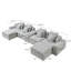 Canapé modulaire surdimensionné en forme de L de 178,6 po avec coussins décoratifs en forme de L-1844614024