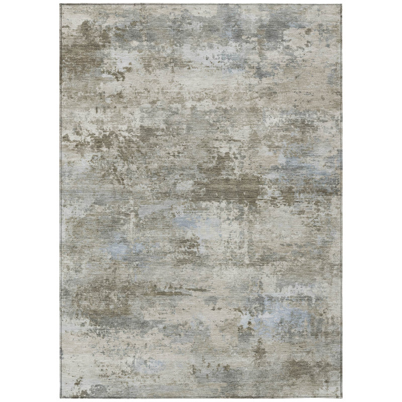Machine Washable Indoor/Outdoor Kerwin ACN2370 Abstract Rug, Rectangle 8' x 10'