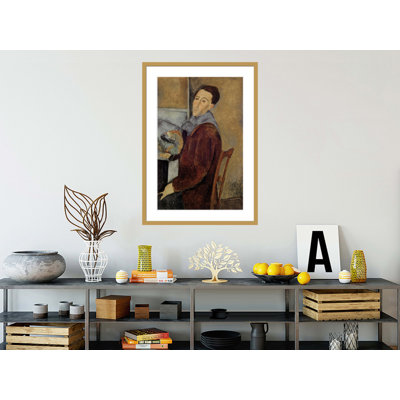 Autoportrait par Amedeo Modigliani - estampe numérique encadrée