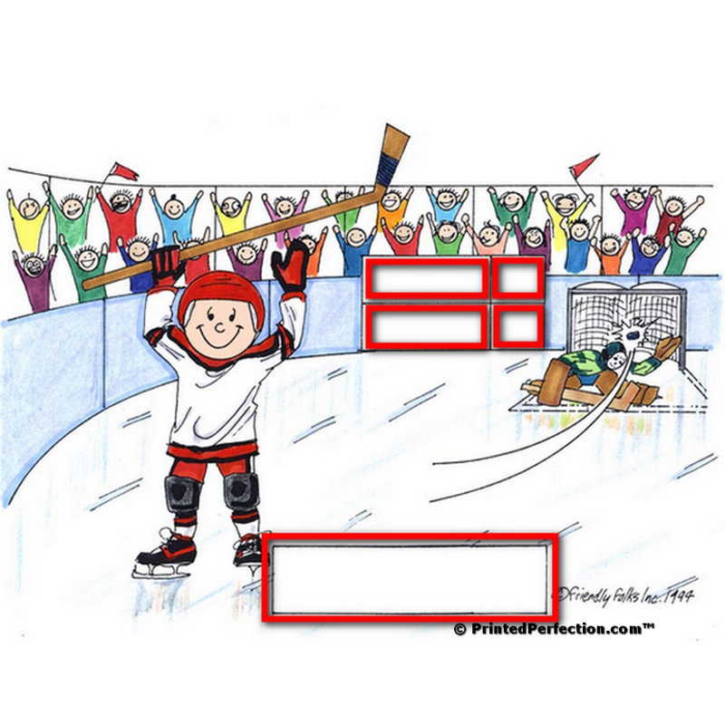 Joueur de hockey personnalisé - Porte-clés en acrylique pour homme