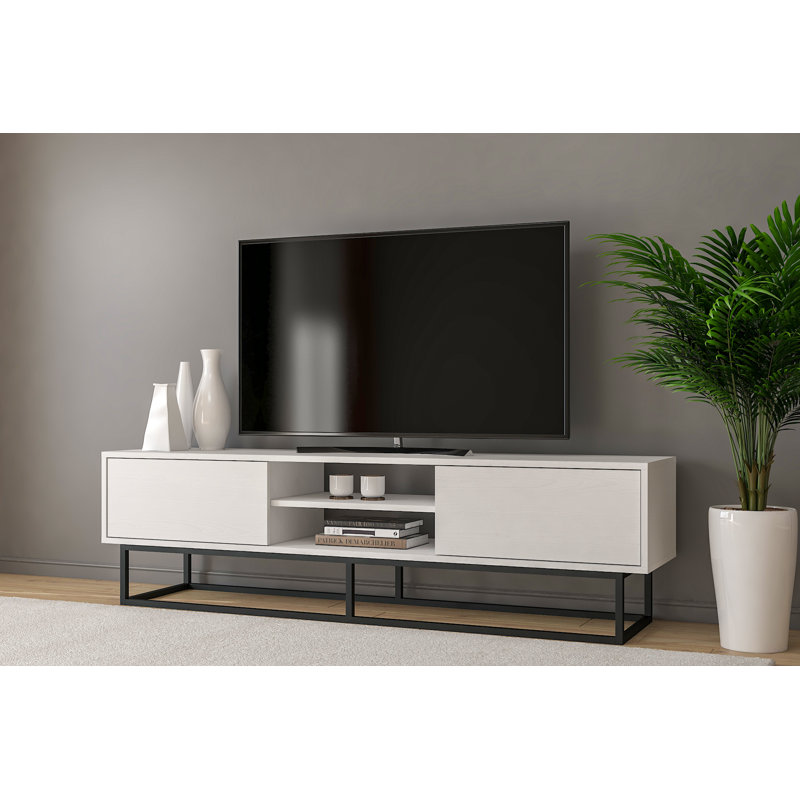 Fitzgibbon 71'' Iron Legs Media Console, White
