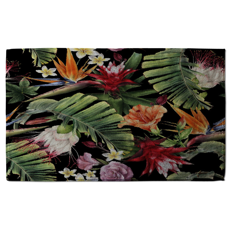 Cotton Floral Waffle Kitchen Towel