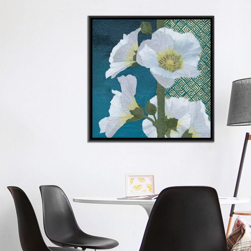« mollement soirée ii », impression sur toile tendue, H 18 po x l 18 po x P 1,5 po, Toile avec cadre noir, Pas de tapis