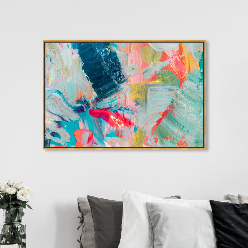 «Abstract That Love Feeling», impression sur toile, Toile encadrée, H 36 po x l 54 po, White