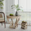 Curved Legs Farmhouse Style Small Size Round Dining Table End Table Side Table Coffee Table