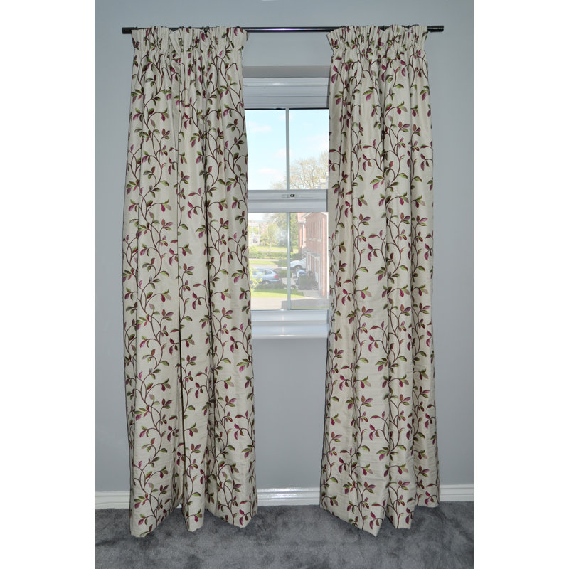 Choate Room Darkening Curtain Pair, Width 167 x Drop 228cm, Cherry Red