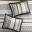 Très grand couvre-lit très grand bleu 5 pièces - avec détails brodés de style réversible-124253589