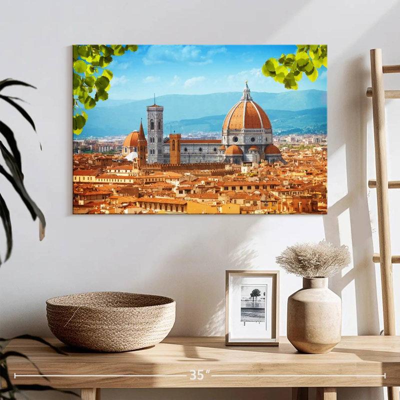 Kavia, pittoresque cathédrale de Florence, H 16 po x l 24 po