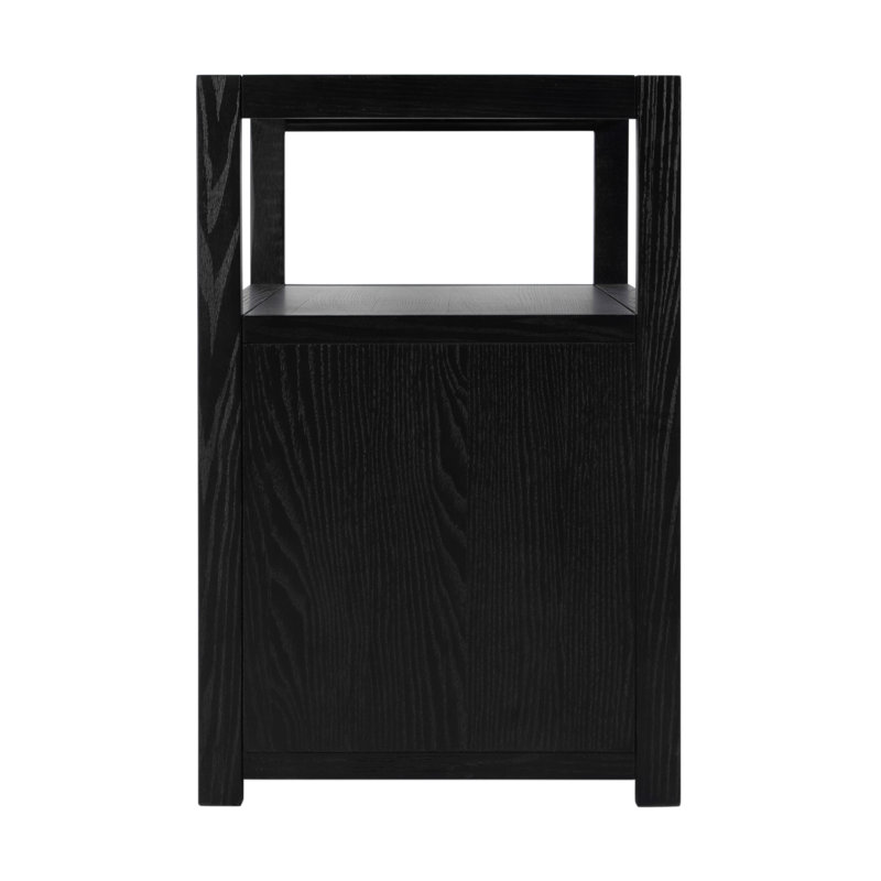 Lark 2 Drawer Wide Nightstand, Black
