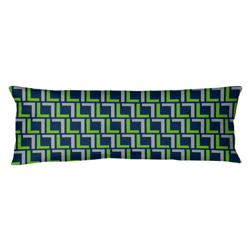 Coussin de soutien moyen en polyester Seattle, polyester, Bleu marine collège / vert action / gris loup