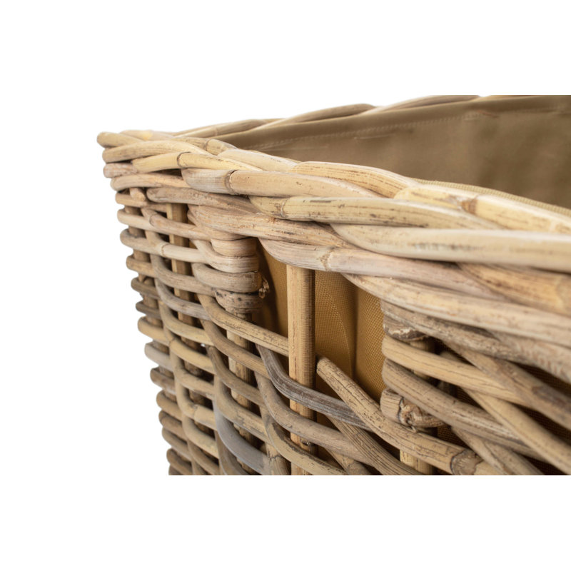 Rattan Under Bench Basket with Lining