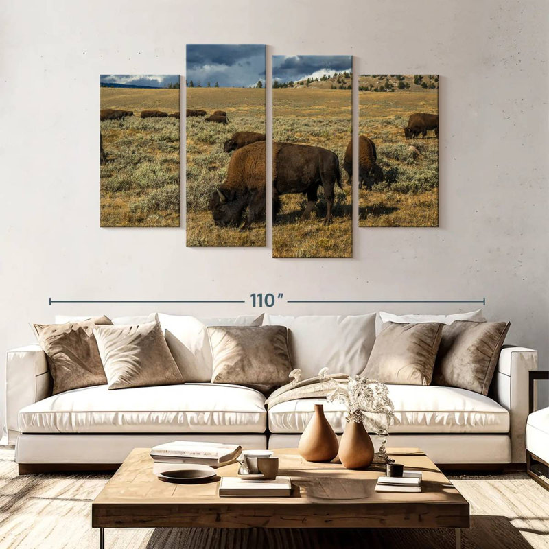 Brampt Yellowstone Bison, 54" H x 84" W