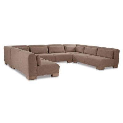 June U Shaped Modular Sectional Dark Brown