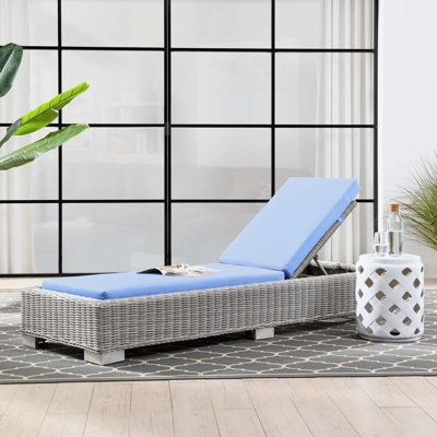 Chaise longue d'extérieur en rotin Modway Conway