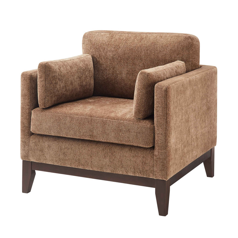 Chaise avec accoudoirs Chalco, Brun