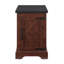 Table de bout Farmhouse avec porte de grange et tablette réglable, table d'appoint rustique pour rangement et style