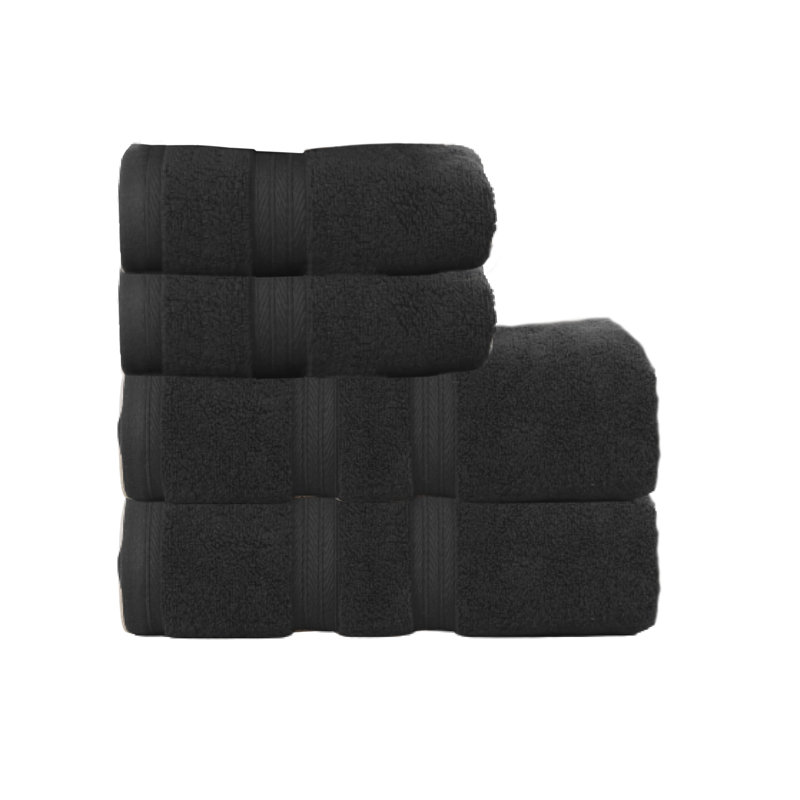 Ensemble de serviettes de bain 100% coton Elegance Essentials 550GSM Zero Twist (2 serviettes de bain, 2 serviettes à main)