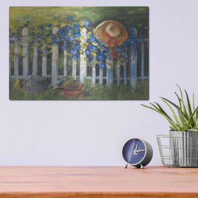 «Morning Glories On The Fence» par Carol Rowan