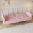A 69.7-Inch-Long Sofa Bed Covered In Pink Velvet Fabric, Featuring Nail Head Trim And Accompanied By A Matching Throw Pillow-1519052316