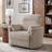 54.4" Wide Oversized Recliner Chair with Plush Faux Rabbit Fur, USB Charging Port & Adjustable Backrest -729205232